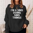 Sims Last Name Family Tree Birthday Reunion Idea Sweatshirt Geschenke für Sie