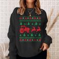 Tractor Riding Reindeers Farmers Ugly Christmas Sweater Boys Sweatshirt Gifts for Her