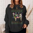 Ugly Cow Christmas Sweater Santa Hat And Light Up Xmas Sweatshirt Gifts for Her