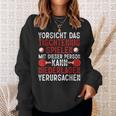 Vorsicht Das Tischtennis Spielen Ping Pong Sweatshirt Geschenke für Sie