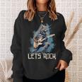 Werewolf Rocker Rockt Die Bühne Mit Seiner Gitarre Sweatshirt Geschenke für Sie