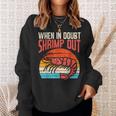 When In Doubt Shrimp Out Retro Bjj Brazilian Jiu Jitsu Sweatshirt Geschenke für Sie