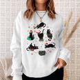 Christmas Black Cats Meowy Merry Christmas Cat Lovers Sweatshirt Gifts for Her