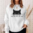 Cat Leute Da Draußen Cat French Language Sweatshirt Geschenke für Sie