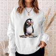 Guten Morgen Ganz Dünnes Eis Saying Penguin Sweatshirt Geschenke für Sie