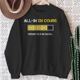 All-In En Cours Poker Humour Cadeau Poker Homme Tapis Jetons Sweater e Cadeaux pour les femmes âgées