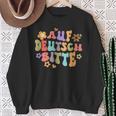 Auf Deutsch Bitte Lustige Deutsche Lehrerin German Sweatshirt Geschenke für alte Frauen