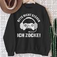 Bitte Nicht Stören Ich Zock Saying For Gamer S Sweatshirt Geschenke für alte Frauen