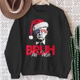Bruh We Won Christmas Santa Hat Trump 47 Usa President Sweatshirt Gifts for Old Women