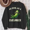 Cool As A Cucumber Vegetable Pun Foodie Graphic Sweatshirt Gifts for Old Women