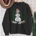 Creepy Snowman Happy About Cold Winter I Hate Winter Tank Top Sweatshirt Gifts for Old Women