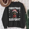 Dachshund Wiener Doxie Dog Nightdress Pyjamas Christmas Sweatshirt Geschenke für alte Frauen