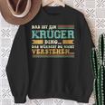 Damen Das Ist Ein Krüger Ding Spruch Für Familie Krüger Mit-Ausschnitt Sweatshirt Geschenke für alte Frauen