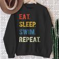 Eat Sleep Swim Repeat Schwimmer Schwimmen Sweatshirt Geschenke für alte Frauen