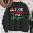 First Christmas As A Grandpa Christmas New Grandpa Sweatshirt Gifts for Old Women