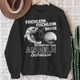 Fischlein Beisse Angler Fishing Sweatshirt Geschenke für alte Frauen