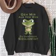 Frog Geh Mir Aus Dem Weg Du Unnötiger Sozialkontakt Geh Mir Aus Sweatshirt Geschenke für alte Frauen