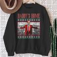 Daddy's Home Trump Ugly Christmas Sweater Xmas Pajamas Sweatshirt Gifts for Old Women