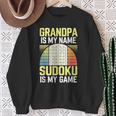 Grandpa Sudoku Sweatshirt Geschenke für alte Frauen