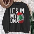 It's In My Dna Lebanon Flag Fingerprint Sweatshirt Geschenke für alte Frauen