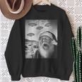 Santa Claus Selfie With Ufos Weird Christmas 2024 Sweatshirt Gifts for Old Women