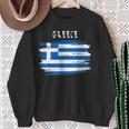 Greece Flag Brush Stroke Style Sweatshirt Geschenke für alte Frauen