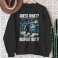 Guess What Bigfoot Butt Starry Night Sasquatch Sweatshirt Gifts for Old Women