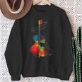Guitar Music Instrument Motif Illustration Guitar Sweatshirt Gifts for Old Women