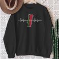 Heartbeat Portuguese Flag Portugal Sweatshirt Geschenke für alte Frauen