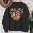 Herz Blumen Menschliches Organ Anatomie Liebe Sweatshirt Geschenke für alte Frauen