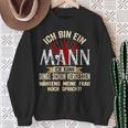 Ich Bin Ein Mann Ich Kann Dinge Schonergessen Humour Fun Sweatshirt Geschenke für alte Frauen