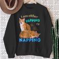 Ich Kläffe Oder Mache Ein Nap Cat Meme Sweatshirt Geschenke für alte Frauen