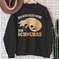 Ich Schnarche Nicht Ich Schnurre Katzen Official Sleep Sweatshirt Geschenke für alte Frauen