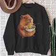 Kawaii Capybara Eating Ramen Noodles Anime Japanese Sweatshirt Gifts for Old Women