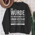 Basic Law Article 1 Die Würde Des Menschen Ist Unantastbar Sweatshirt Geschenke für alte Frauen