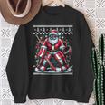 Merry Christmas Santa Hockey Goalie Ugly Christmas Sweater Sweatshirt Gifts for Old Women