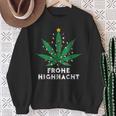 Merry Highnacht Christmas Hemp Leaf Word Game Sweatshirt Geschenke für alte Frauen