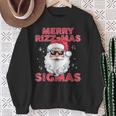 Merry Rizz Mas Sigmas Rizzmas Christmas Rizz Santa Claus Sweatshirt Gifts for Old Women