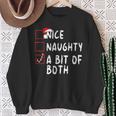 Nice Naughty A Bit Of Both Christmas Xmas Santa Claus Sweatshirt Gifts for Old Women