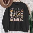 Paris France Souvenir Elegant Parisian Landmarks Aifel Tower Sweatshirt Geschenke für alte Frauen