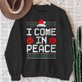 I Come In Peace Matching Couple Ugly Christmas Xmas Sweaters Sweatshirt Gifts for Old Women
