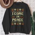 I Come In Peace Merry Christmas Xmas Couples Matching Ugly Sweatshirt Gifts for Old Women