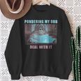 Pondering My Orb Wizard Meme Sweatshirt Geschenke für alte Frauen