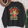 To Be Rockstar Heavy Metal Hand Hornintage Retro Born Sweatshirt Geschenke für alte Frauen