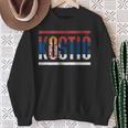 Serbian Last Name Kostic With The Flag Of Serbia Sweatshirt Geschenke für alte Frauen