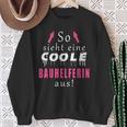 So Sieht Ein Coole Bauhelferin Aus Sweatshirt Geschenke für alte Frauen