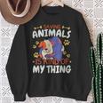 Sparen Tiere Ist Irgendwie Mein Ding Tierrettung Sweatshirt Geschenke für alte Frauen