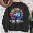 Synthwave Polish Bobr Meme Bober Kurwa Ja Pierdole Bòbr Sweatshirt Geschenke für alte Frauen