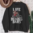 Tattoo Santa Life Behind Bars Biker Santa Shirt Sweatshirt Gifts for Old Women