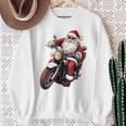 Santa Riding Motorcycle Bike Christmas Biker Xmas Sweatshirt Gifts for Old Women